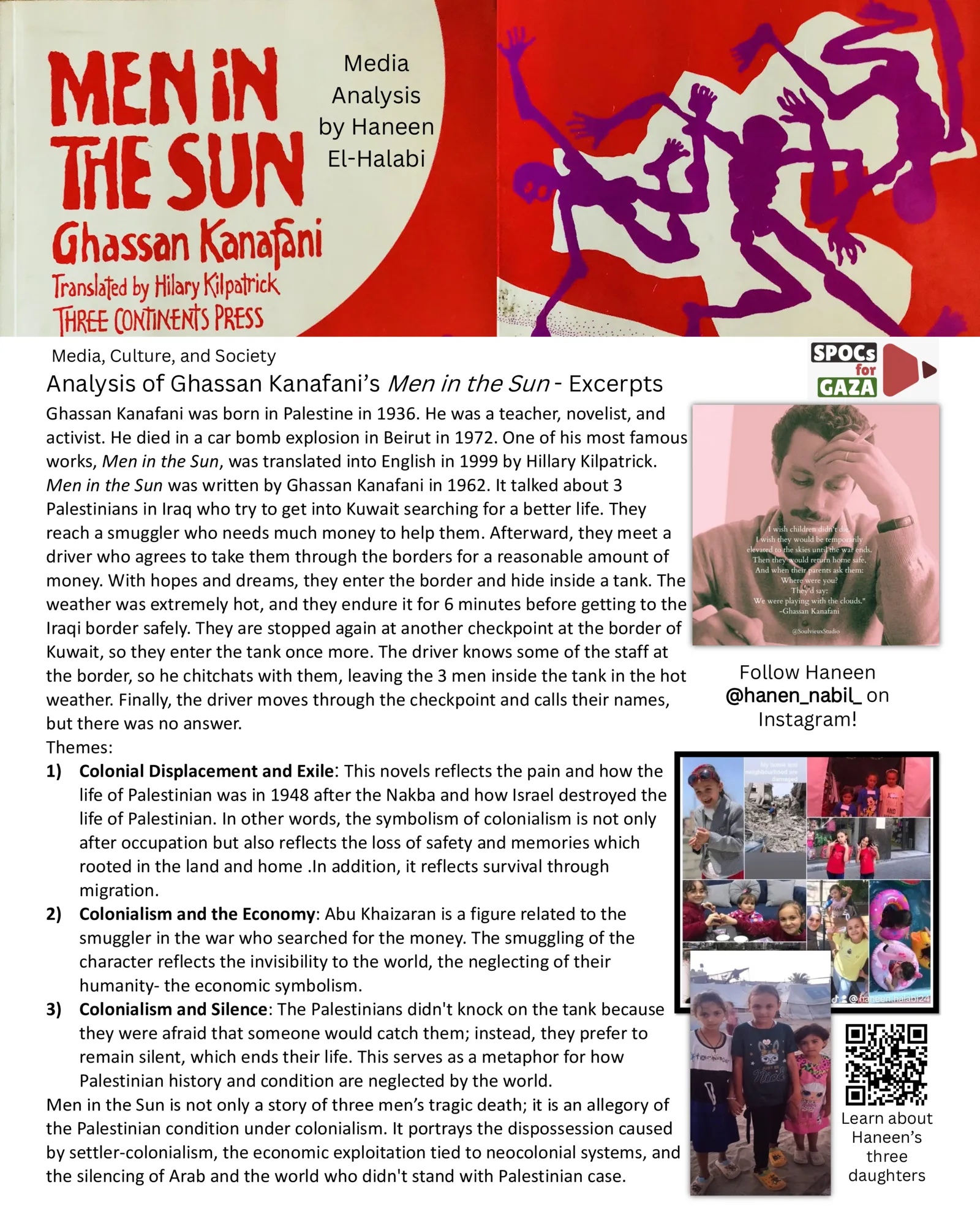 Analysis of Ghassan Kanafani's Men in the Sun — by Haneen El-Halabi